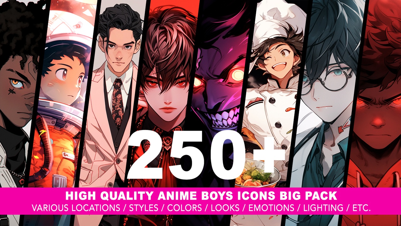 Media 1 for listing 250+ Anime Boys Avatars Icons BIG PACK