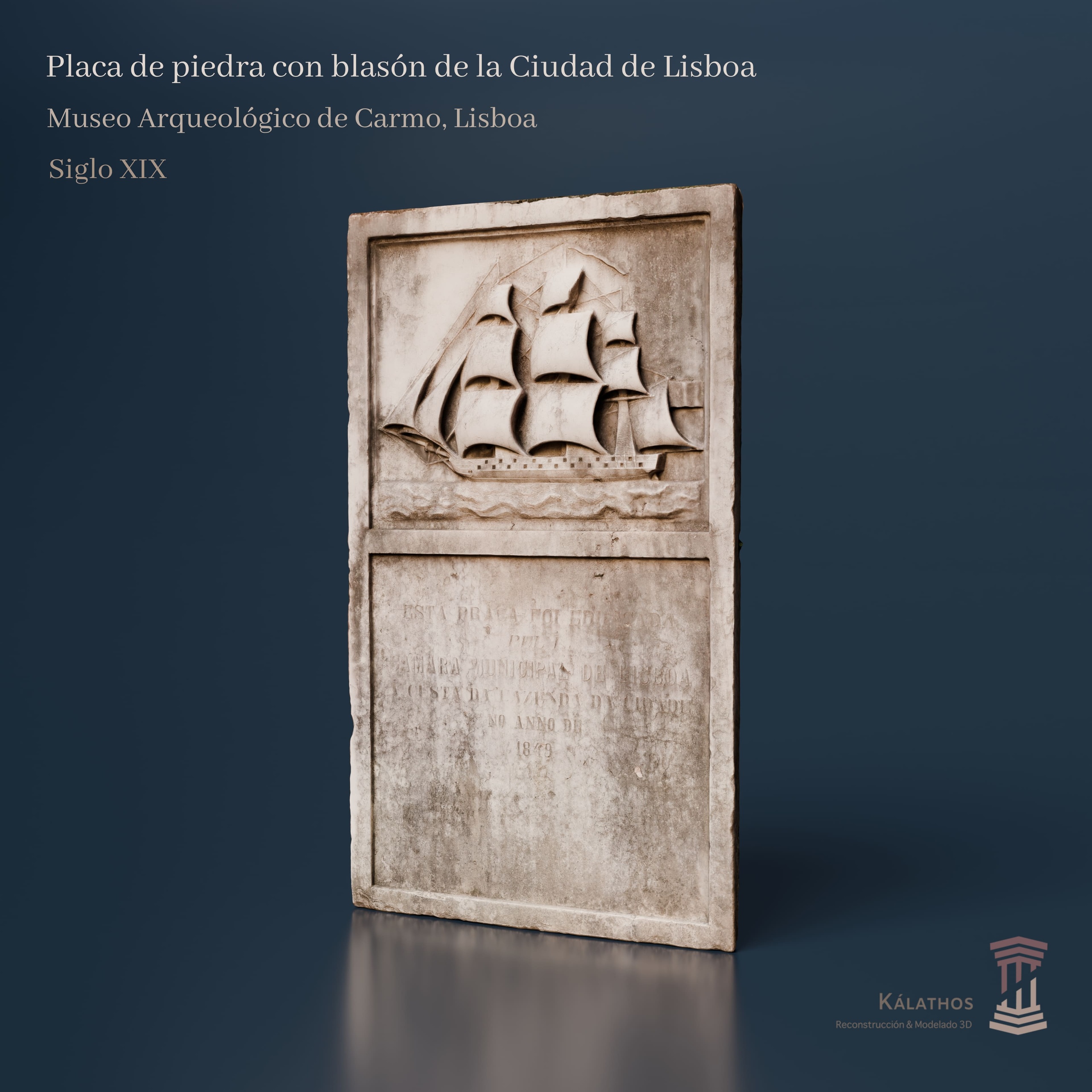 Media 1 for listing Placa de piedra con blasón de la Ciudad de Lisboa
