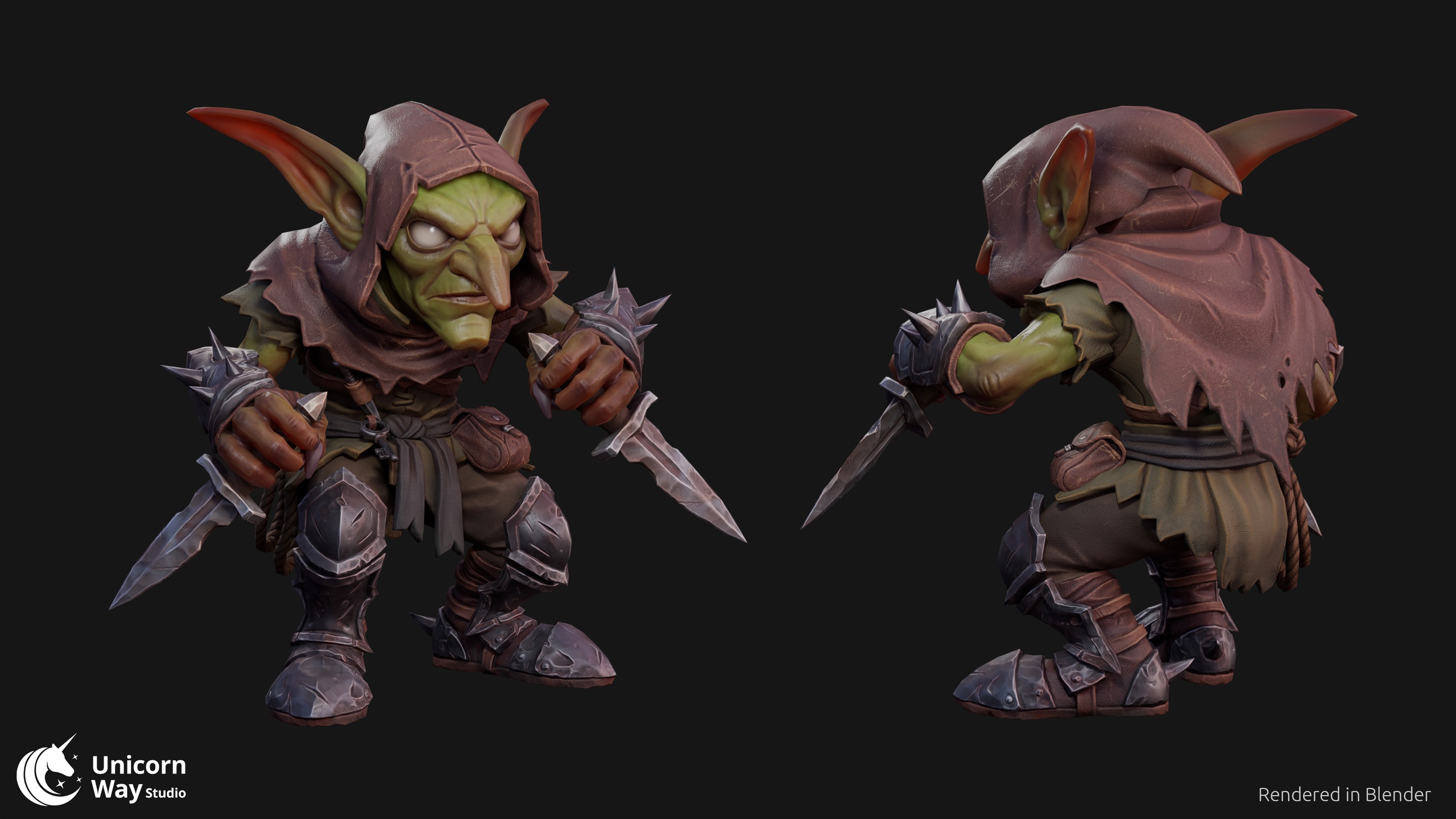 Media 1 for listing Stylized Modular Goblin Rogue