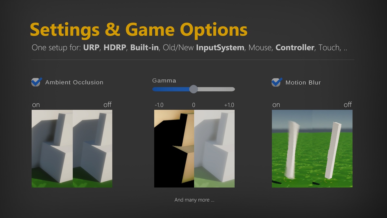 出品Settings & Game Options Creator for Unityのメディア1
