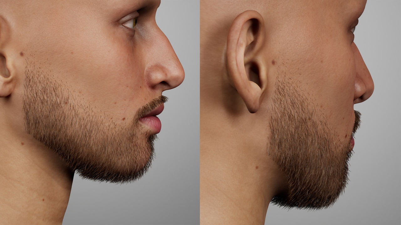 Media 1 for listing Realistic Short Faded Beard - MetaHuman Groom