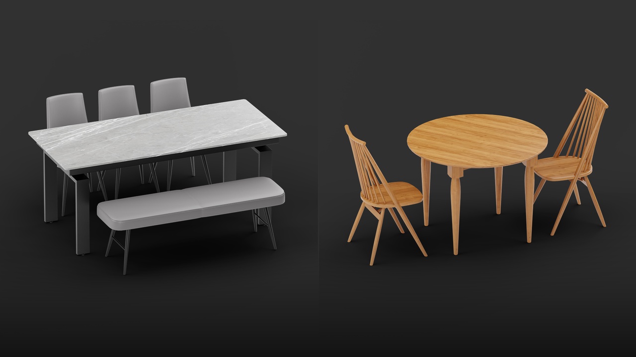 Media 1 for listing Dining Table Pack Vol. 509
