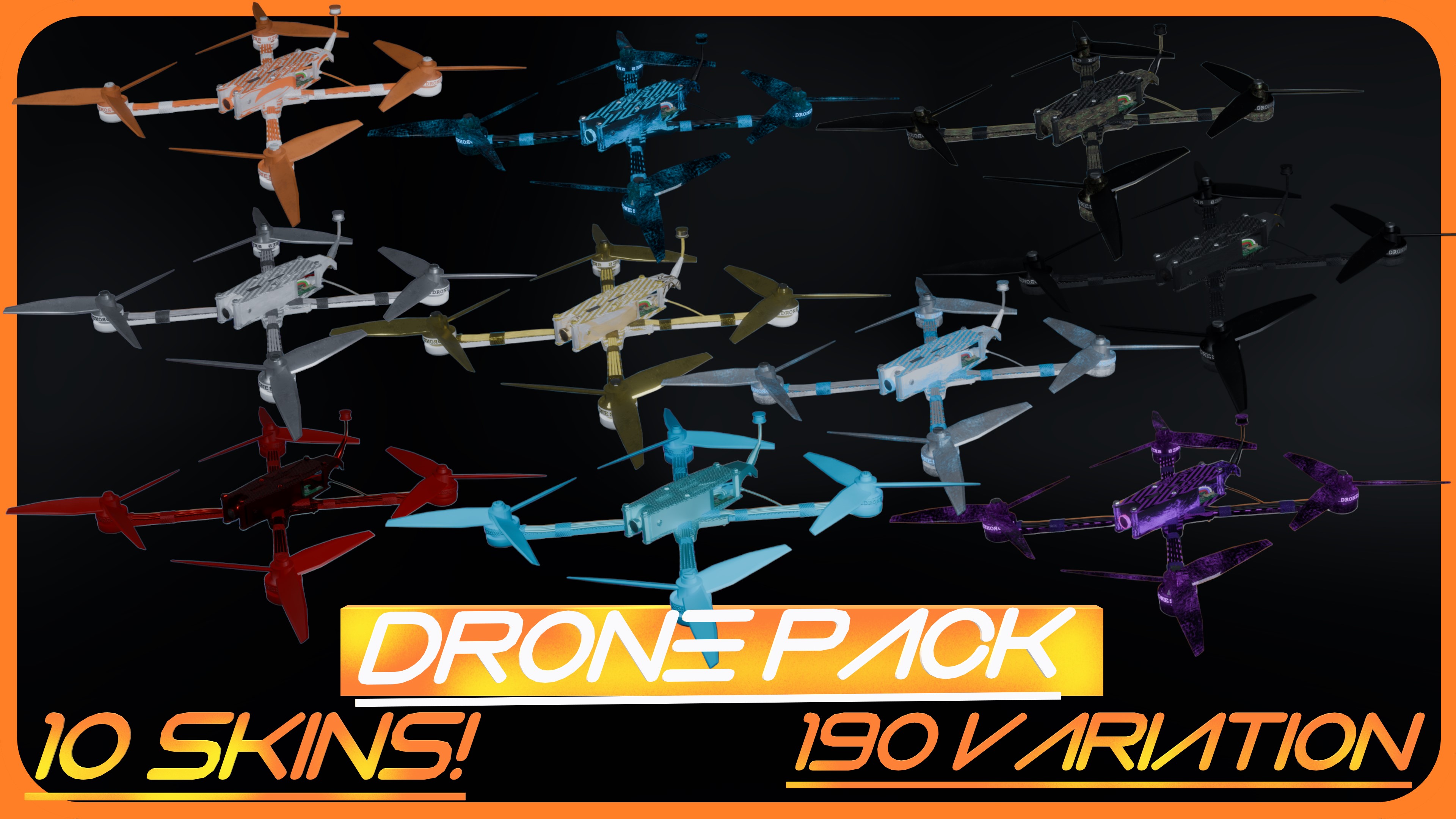 Drone Pack With 10 Skins | Fab