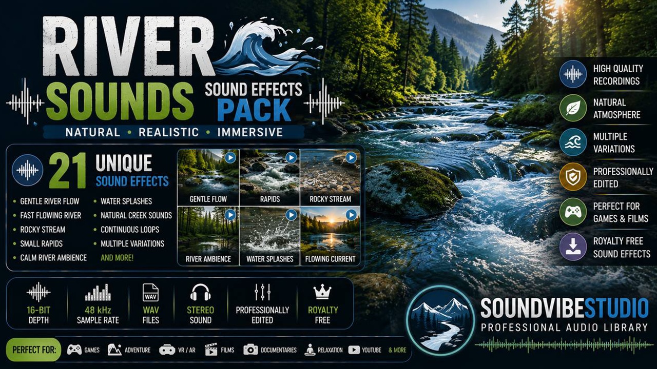 Media 1 for listing River Sounds Sound Effects Pack