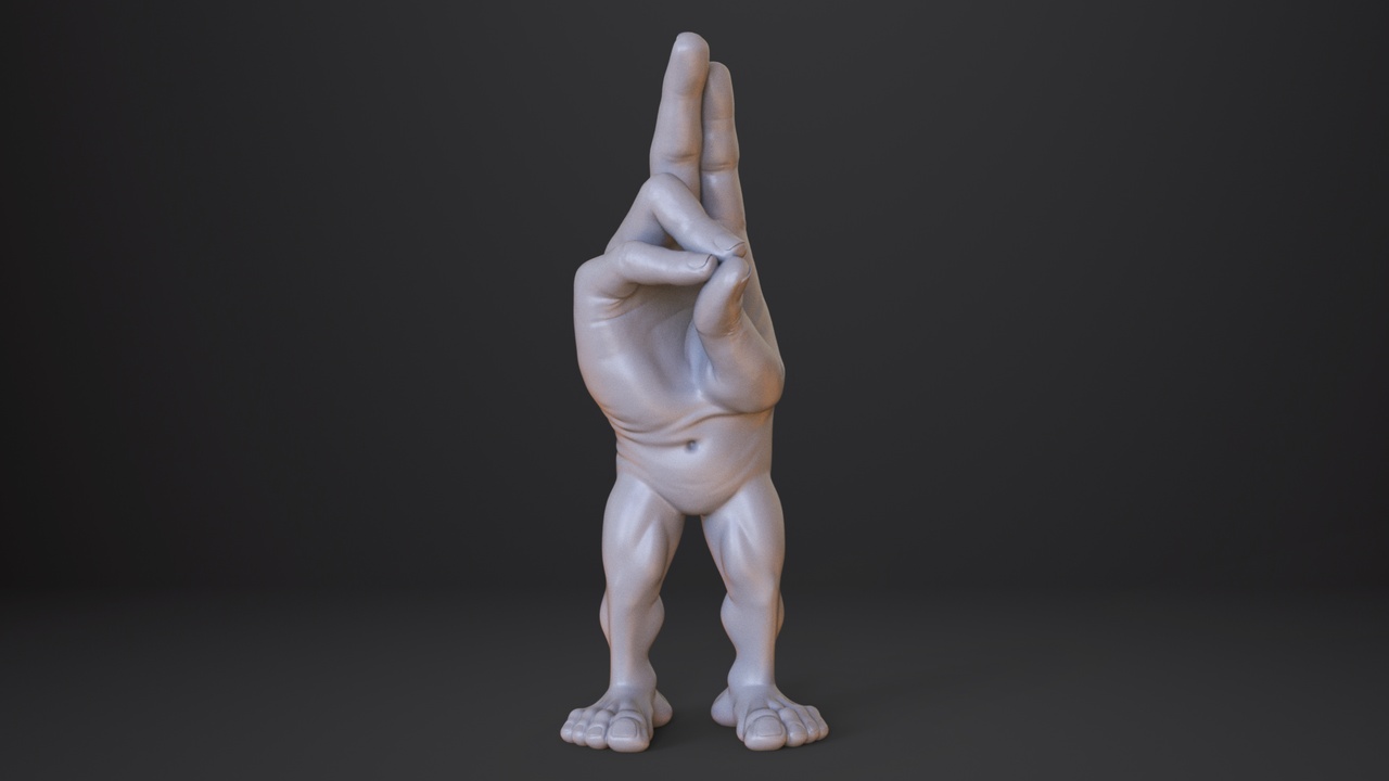 Media 1 for listing Hand Monster Character - Apple Tree Mudra Hand Gesture