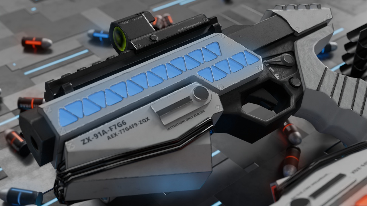 Media 1 for listing AAA Sci-Fi Pistol [Game Ready]