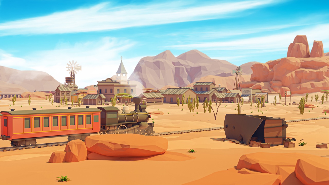 商品 Wild West - Low Poly 3D Models Pack 的媒体 1