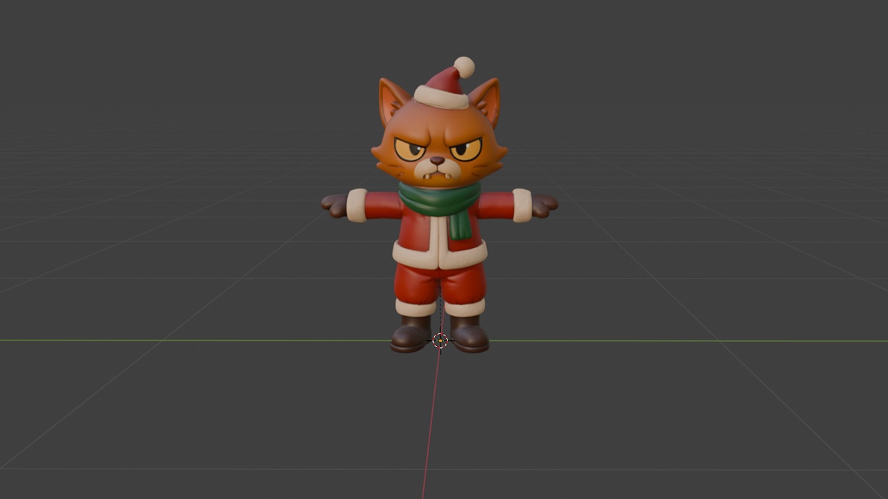 Media 1 for listing Christmas Cat 3d Model