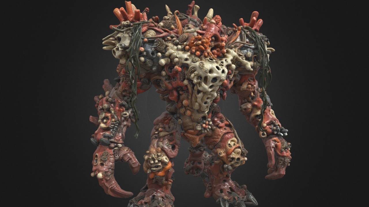 Media 1 for listing Reef Coral Golem Sea Creature