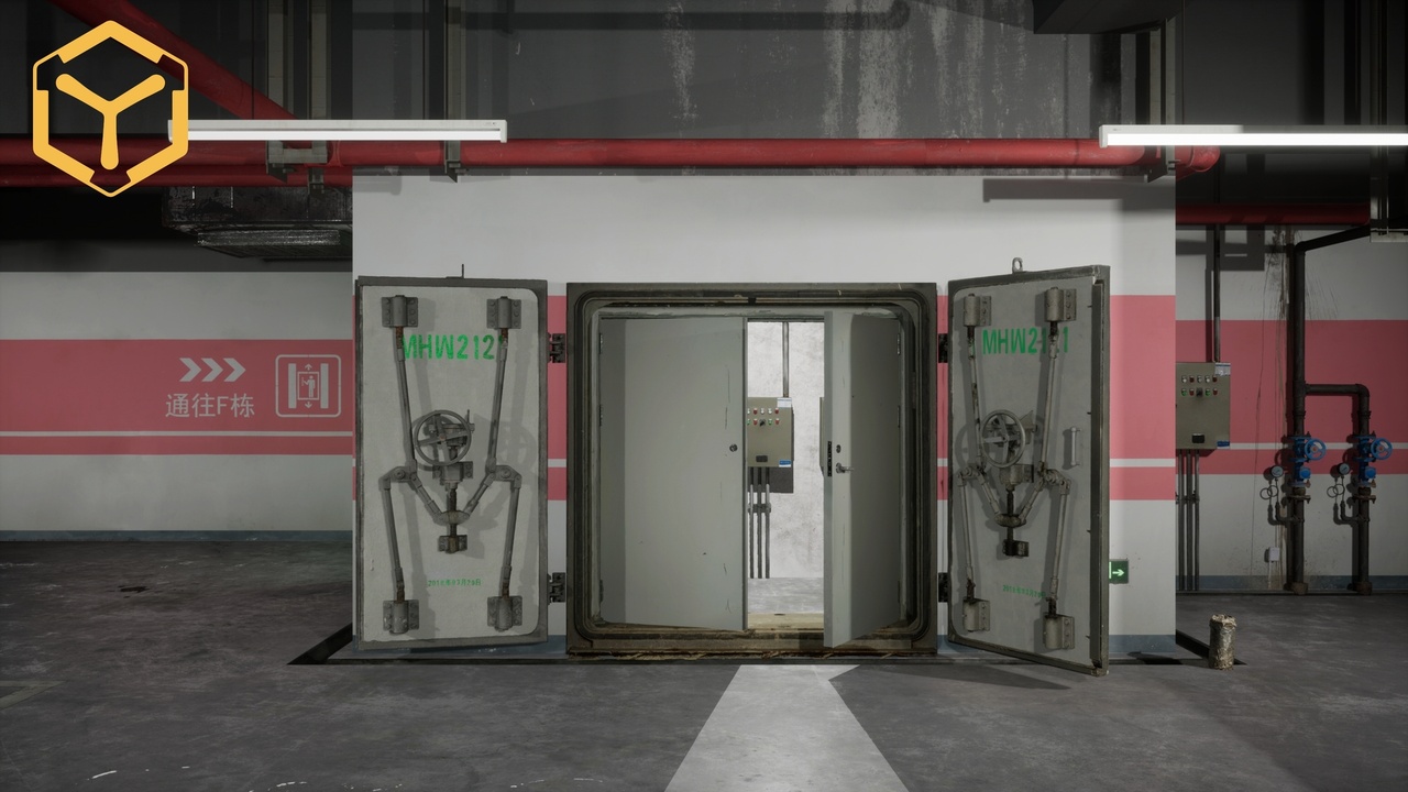 出品[WANYI Graphics] The Underground Parking - 3D Scans Asset Packのメディア1