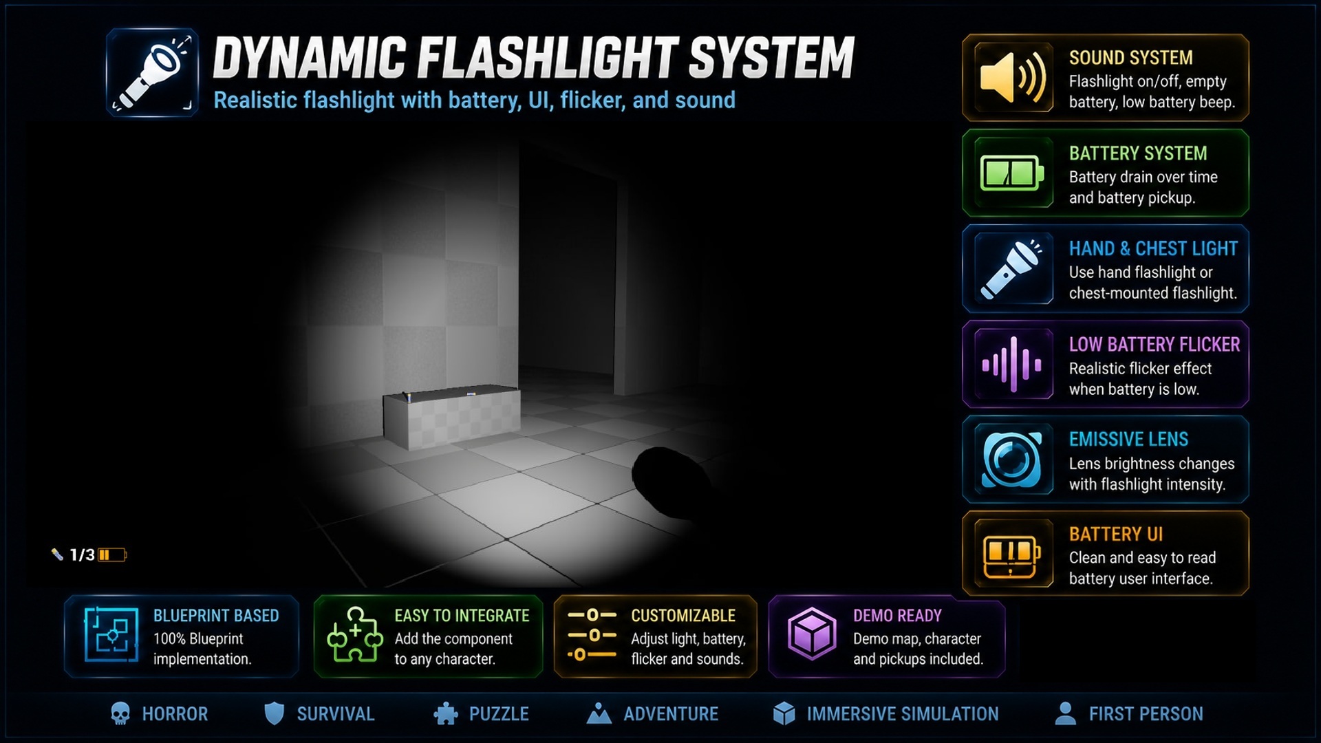Dynamic Flashlight System | Fab