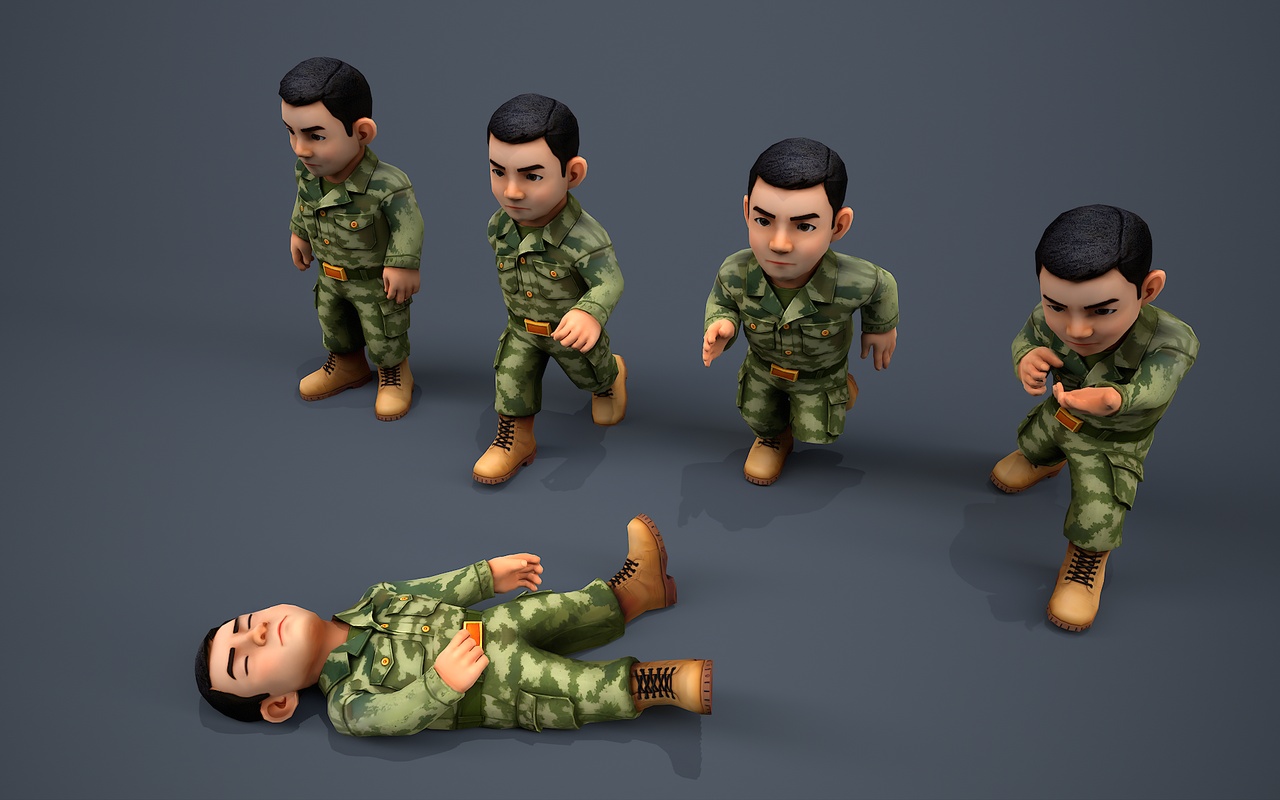Media 1 for listing Stylized Asian Soldier