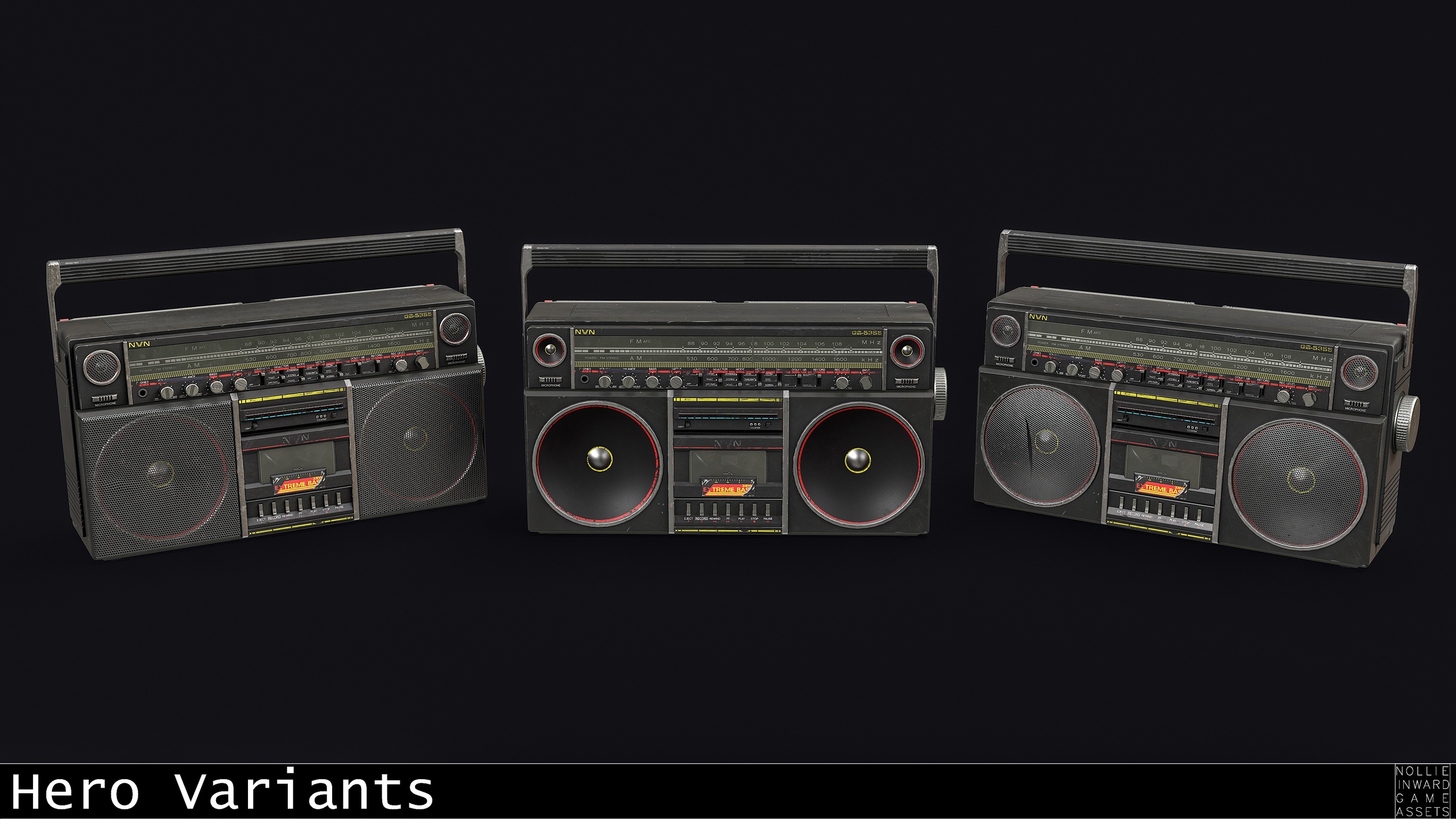 商品 80s Boombox A Black Dirty - Hero Prop 的媒体 1