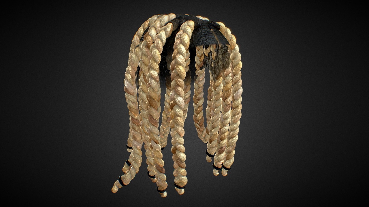 Media 1 for listing Bleached Braided Dreads