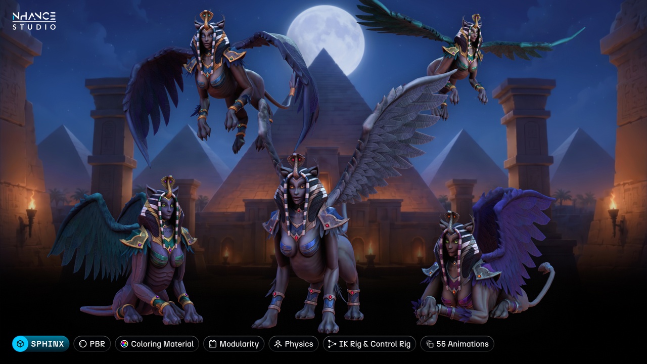 Media 1 for listing Stylized Fantasy Sphinx