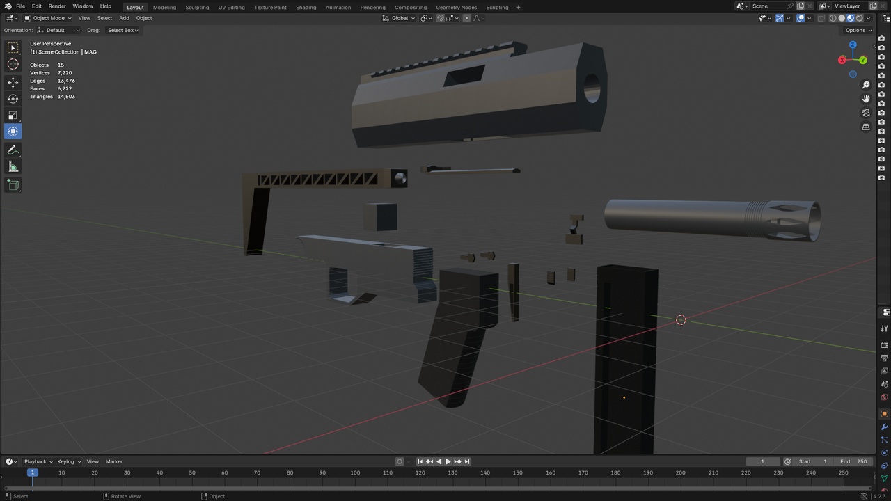 Media 1 for listing Pistol Caliber Carbine A (low poly)