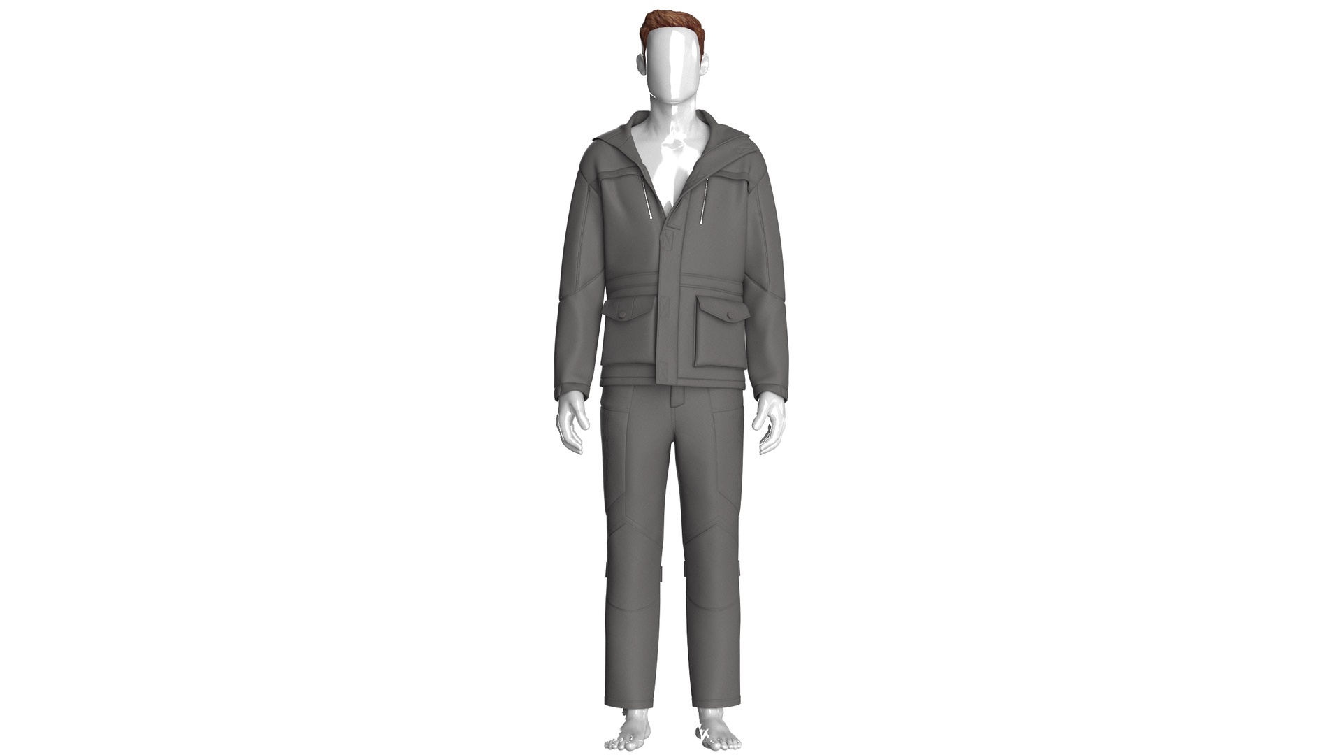 Media 1 for listing Men Hooded Jacket With Cargo Pant - Outfit | High Poly