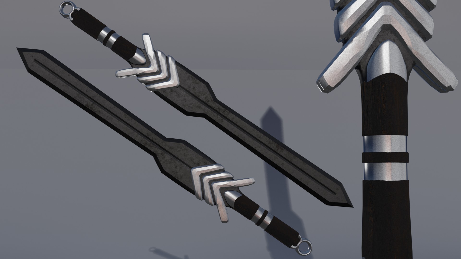 Stylized Dual Blade Sword | Game-Ready Fantasy Weapon | PBR Mid Poly ...