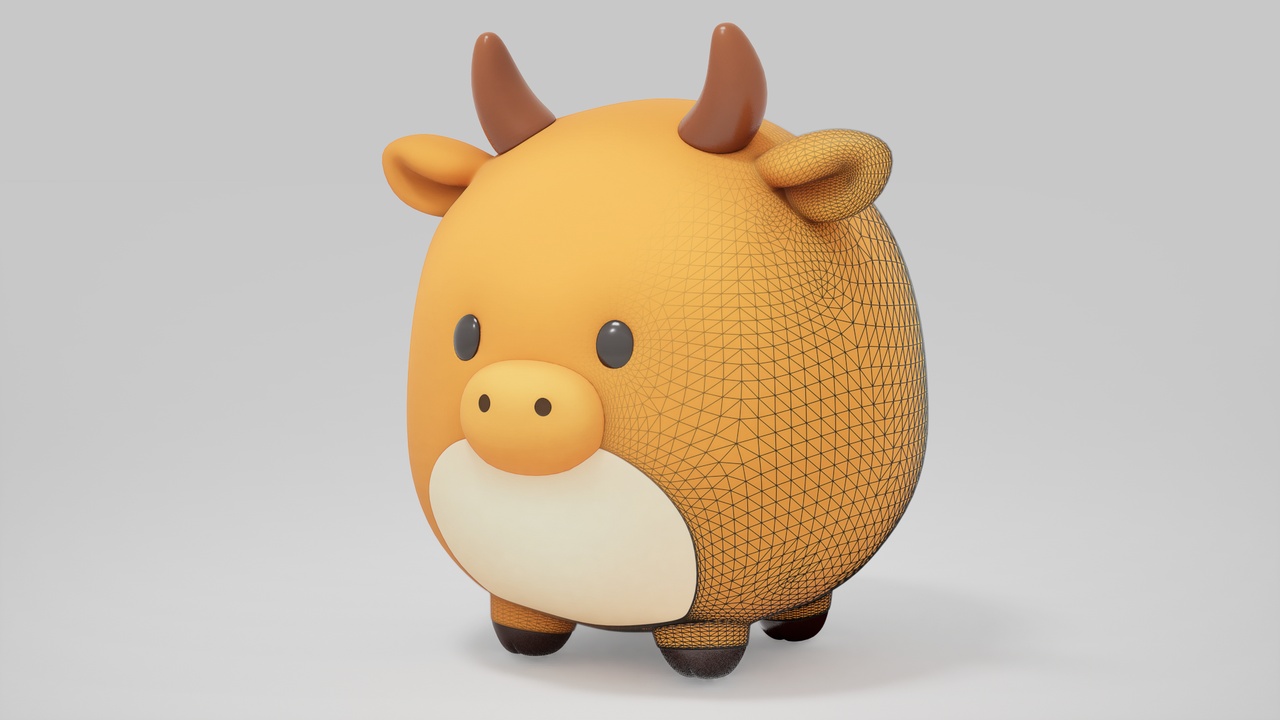 Media 1 for listing Balloon-style 3D Character-Ox