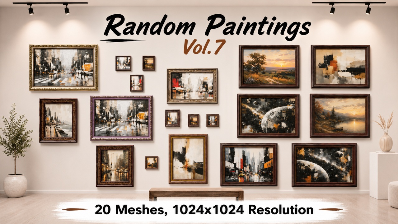 Media 1 for listing Random Paintings - Wall Decor Art - Abstract and Space - Vol.7