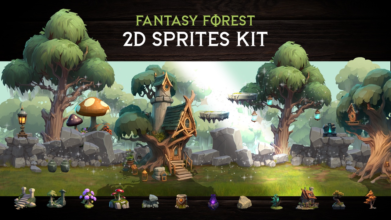 Media 1 for listing Fantasy Forest 2D Sprites Kit