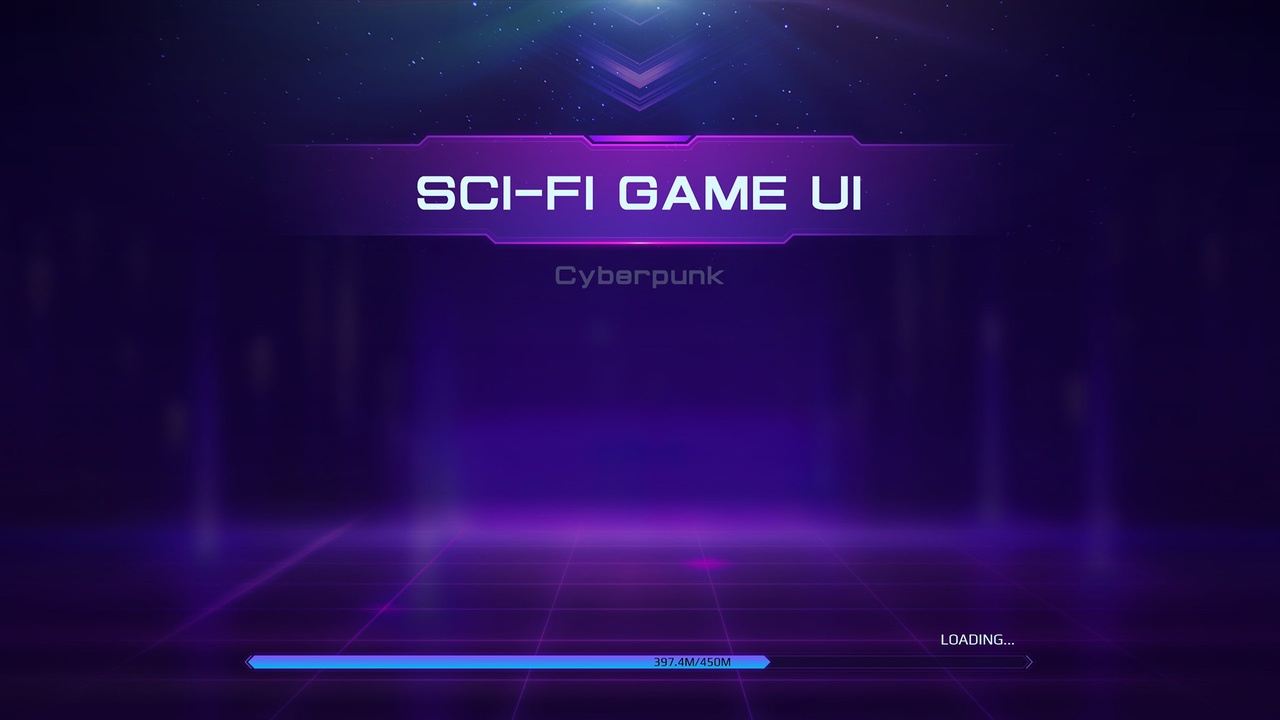 Media 1 for listing Sci-Fi Cyber UI Pro_Purple Theme