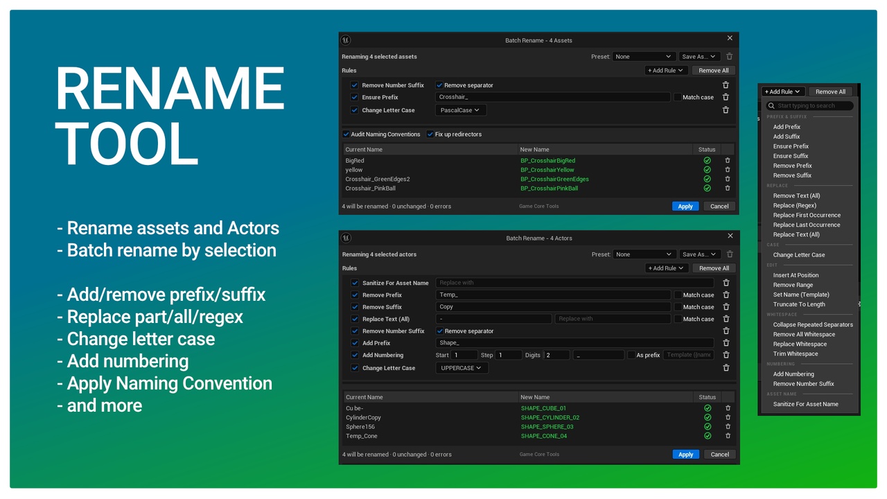Media 1 for listing Rename Tool