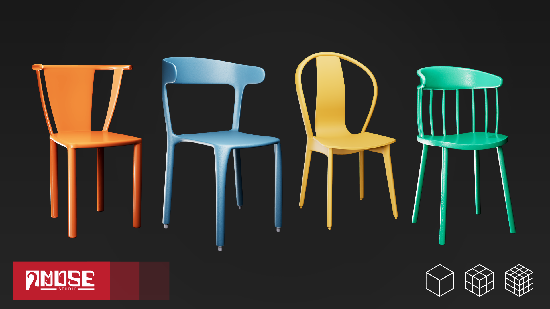 Modern Molded Plastic Chairs Pack | Fab