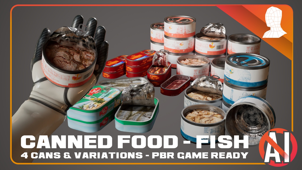 Media 1 for listing Canned Food - Fishes - PBR Game Ready