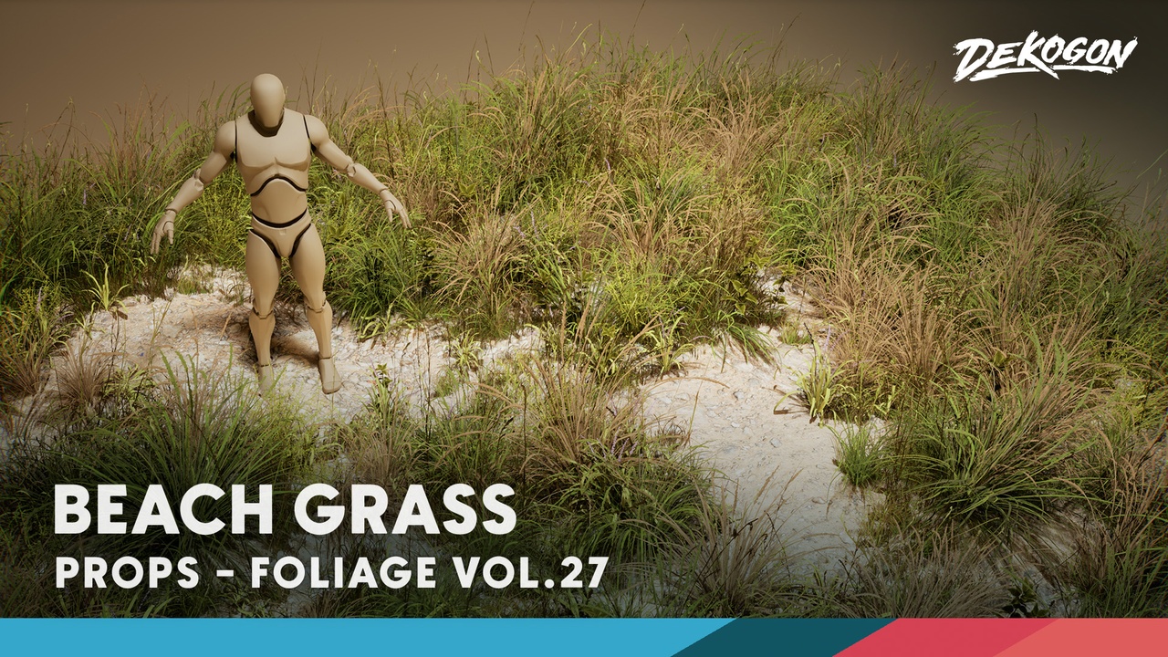 商品 Foliage VOL.27 - Beach Grass (Low Poly) 的媒体 1