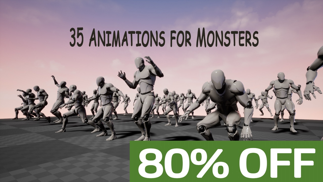 Media 1 for listing Animations for Monsters (UE4 skeleton)