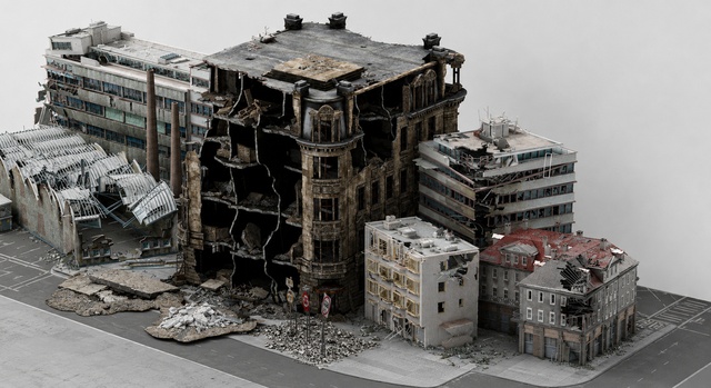 Post-Apocalyptic Destroyed City Environment 3D Model - War Torn Post-Apocalyptic Destroyed City Environment 3D Model - War Torn