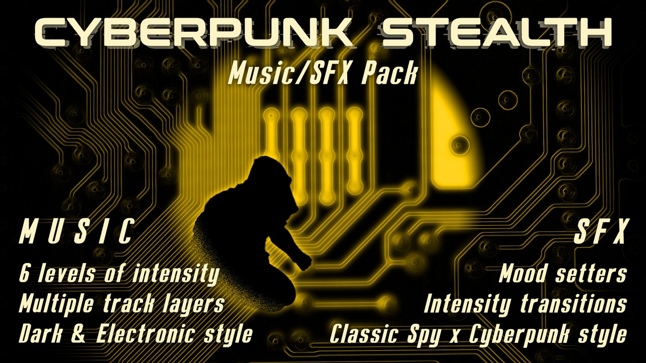 Media 1 for listing Cyberpunk Stealth Music/SFX Pack