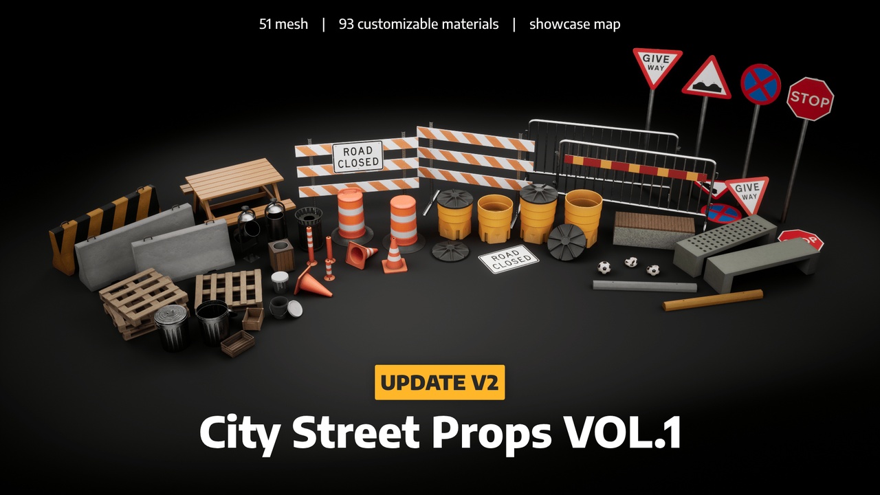 Media 1 for listing City Street Props Pack VOL.1