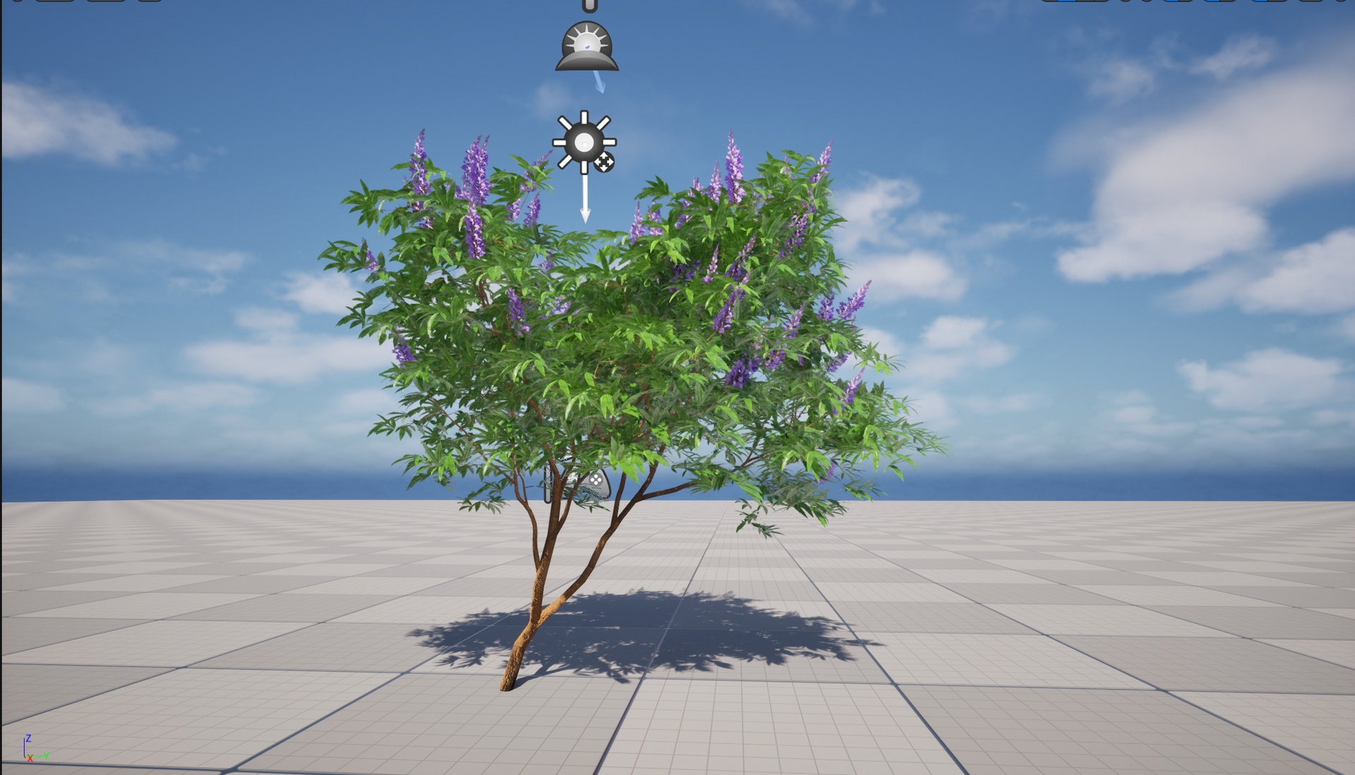 Media 1 for listing Free Nanite Wind Plants (pivot Painter 2.0) - Vitex Agnus - Chaste Tree