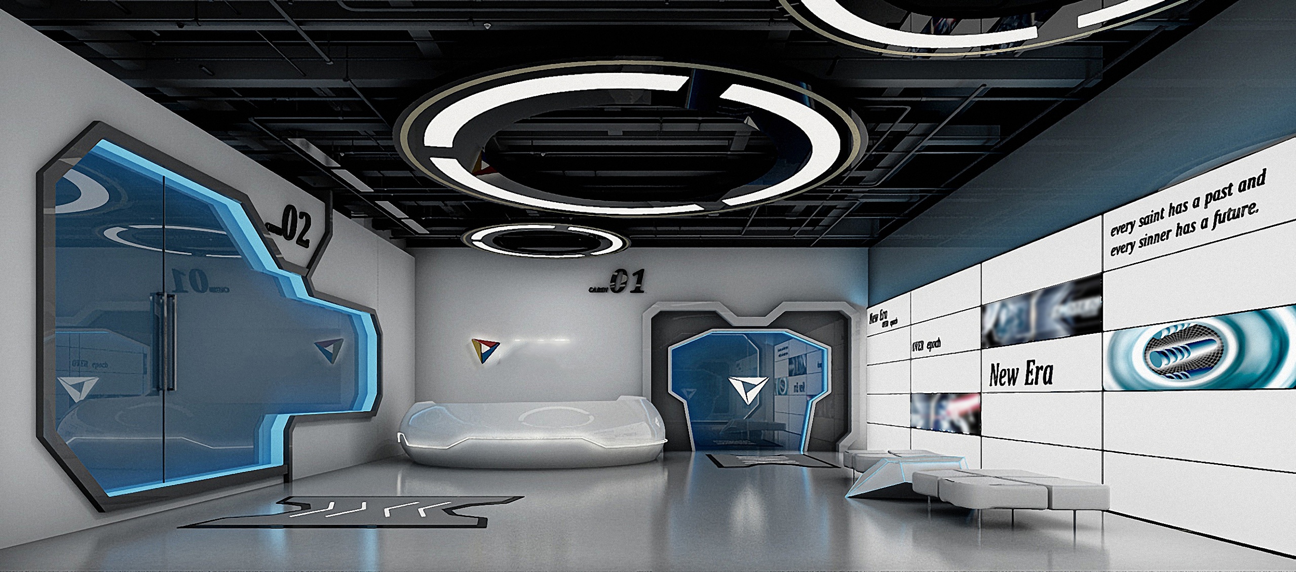 Media 1 for listing Sci-Fi Showroom Interior | Futuristic Exhibition & Space Station