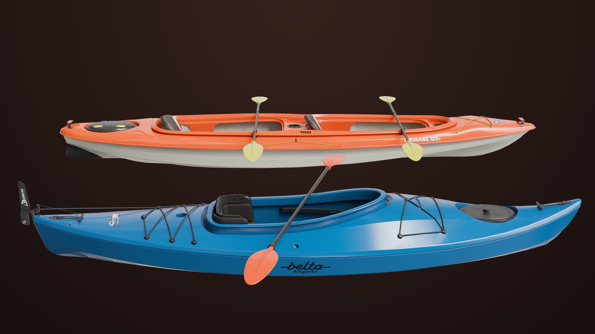 Media 1 for listing Kayak 01 Blue and Red Single Mat All PBR Unity UE Textures