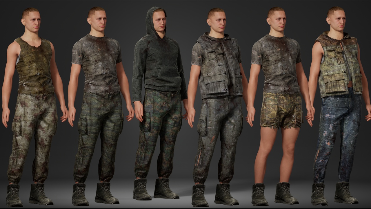Media 1 for listing Apocalypse Survivor Clothing Pack – Vol. 1 MetaHuman