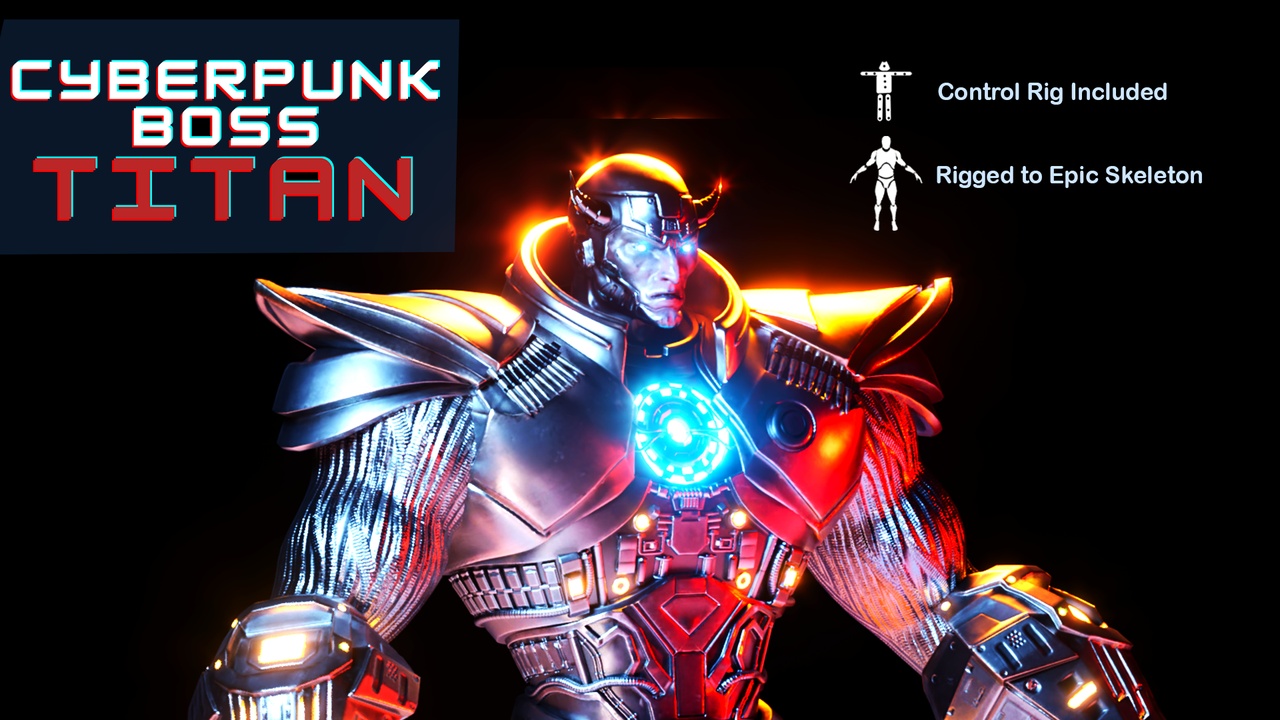 Media 1 for listing Titan - Cyberpunk Boss Character