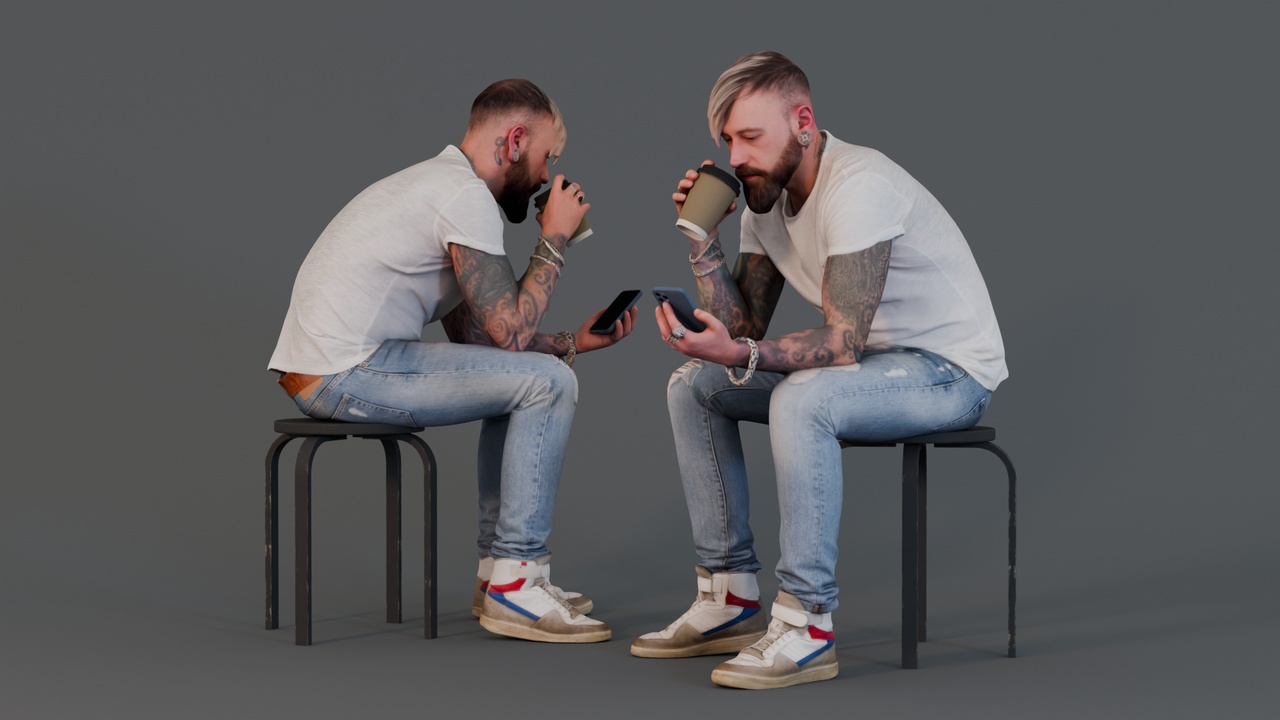 商品 Coffee and Smartphone - Modern Urban Break 的媒体 1