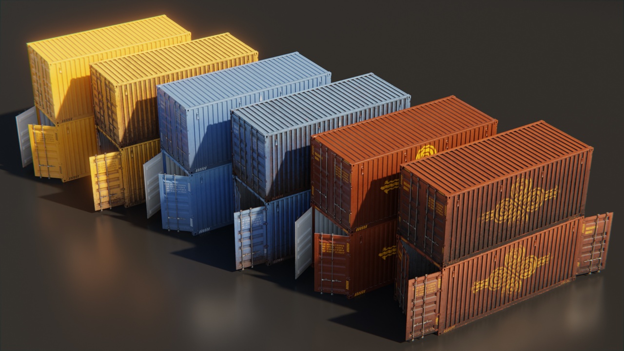 Media 1 for listing Prop: Shipping Container Set