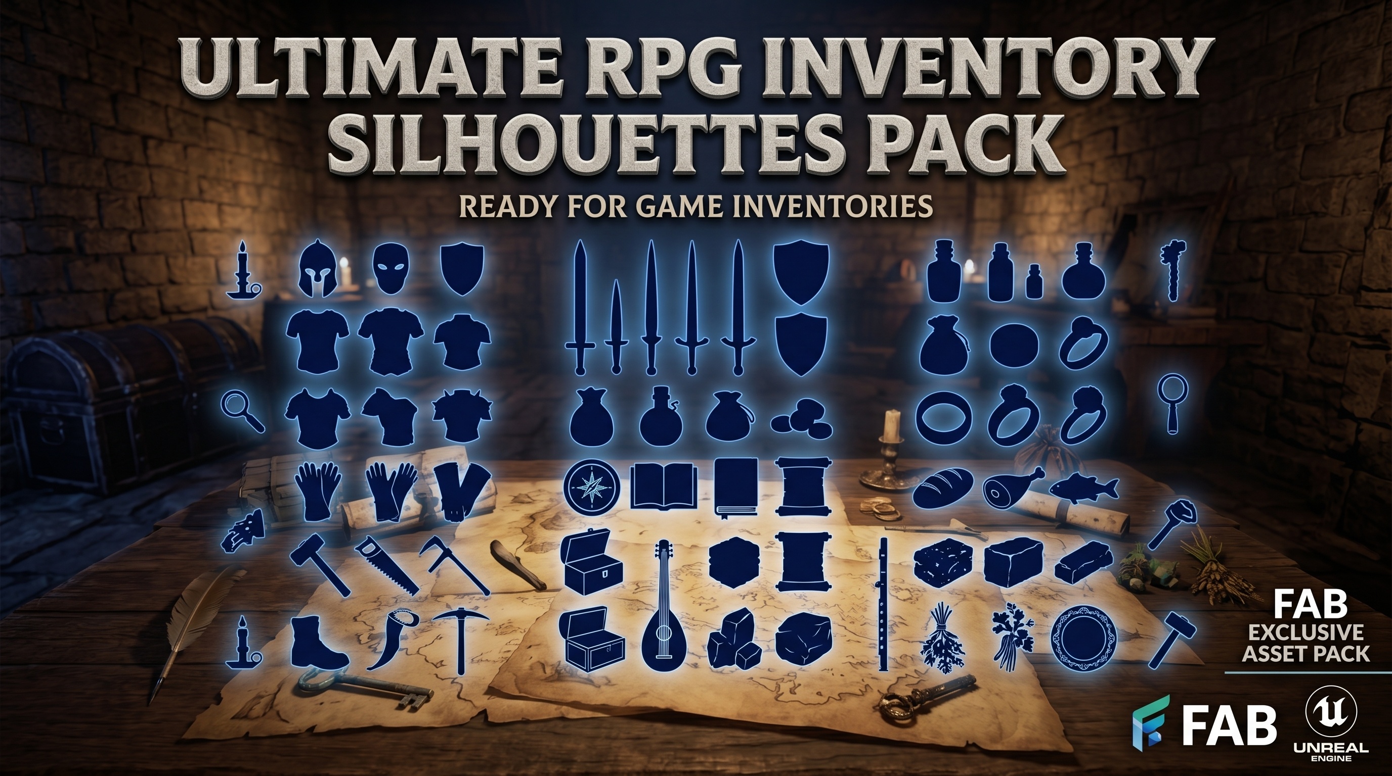 Ultimate RPG Inventory Silhouettes Pack | Fab