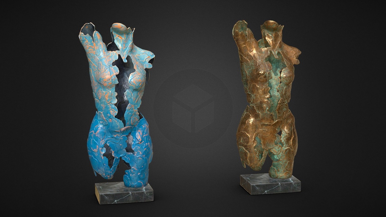 Media 1 for listing Abstract Female Torso Sculpture  pieces