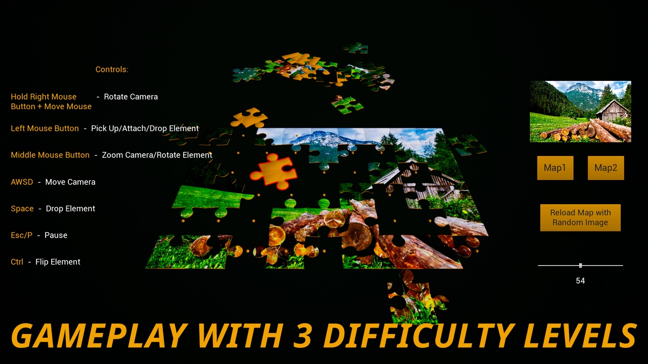Media 1 for listing JIGSAW PUZZLE TEMPLATE 3D