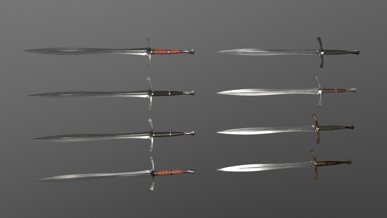 Media 1 for listing Dragon Swords Pack (Game Ready)