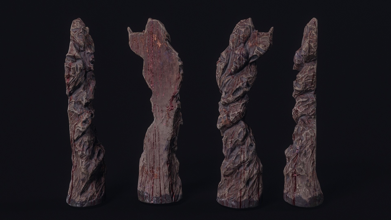 Media 1 for listing Wooden Statue Horror