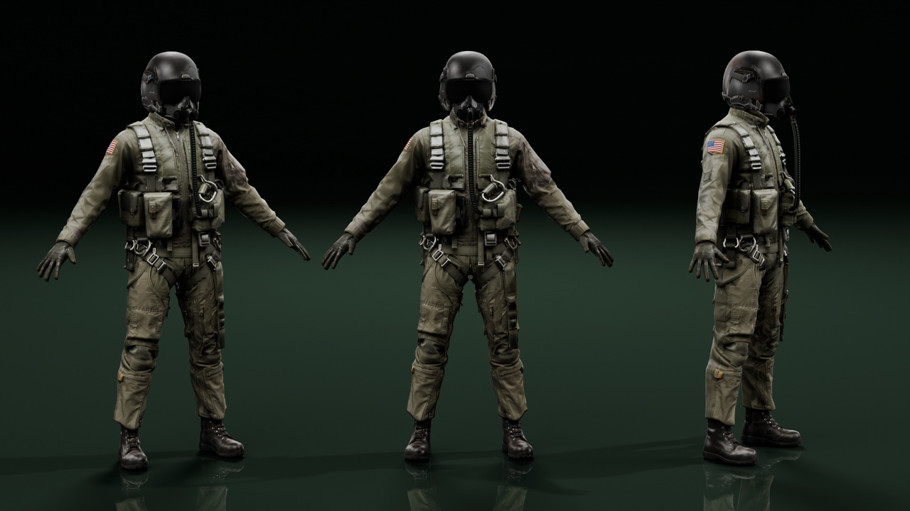 Media 1 for listing Fighter Pilot - Rigged