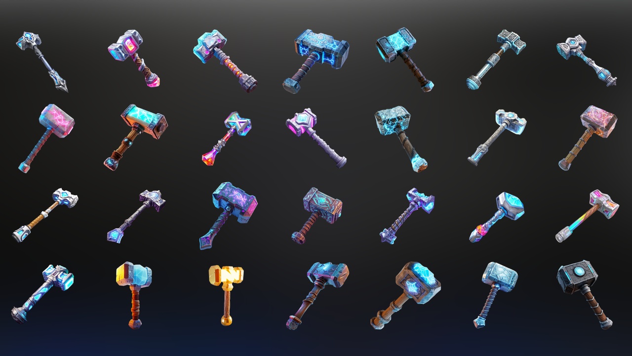 Media 1 for listing Fantasy Hammers - Icon Pack