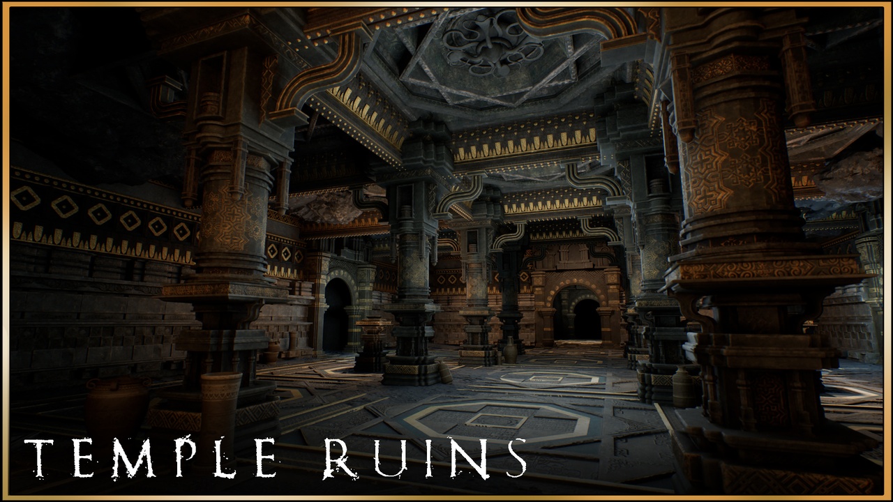 Media 1 for listing Modular Ancient Temple/Ruins Environment Kit Trim Sheets, Pillars and Architect