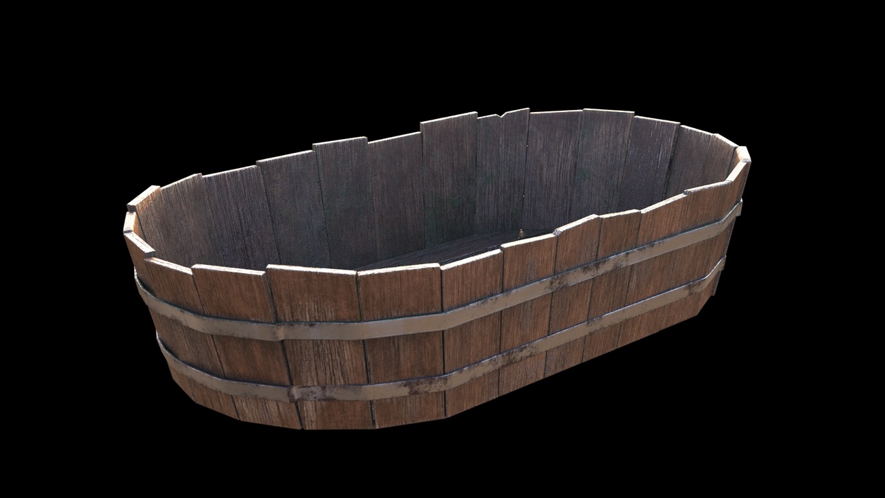 Media 1 for listing PBR Medieval Bathtub